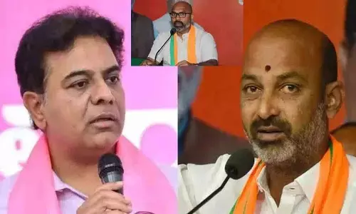 KTR ने मानहानि को लेकर बीजेपी सांसदों को कानूनी नोटिस भेजा KTR ने मानहानि को लेकर बीजेपी सांसदों को कानूनी नोटिस भेजा