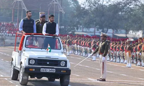 शहीद कर्नल विप्लव त्रिपाठी स्टेडियम में गणतंत्र दिवस समारोह की फुल ड्रेस रिहर्सल संपन्न