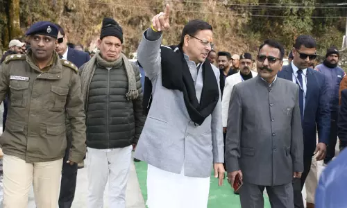 CM धामी ने दुनीखाल-रातीघाट सड़क निर्माण कार्य का निरीक्षण किया