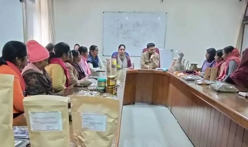 Himachal: महिला स्वयं सहायता समूह ऑनलाइन प्रोडक्ट बेचेंगे, अतिरिक्त डीसी ने कहा Himachal: महिला स्वयं सहायता समूह ऑनलाइन प्रोडक्ट बेचेंगे, अतिरिक्त डीसी ने कहा