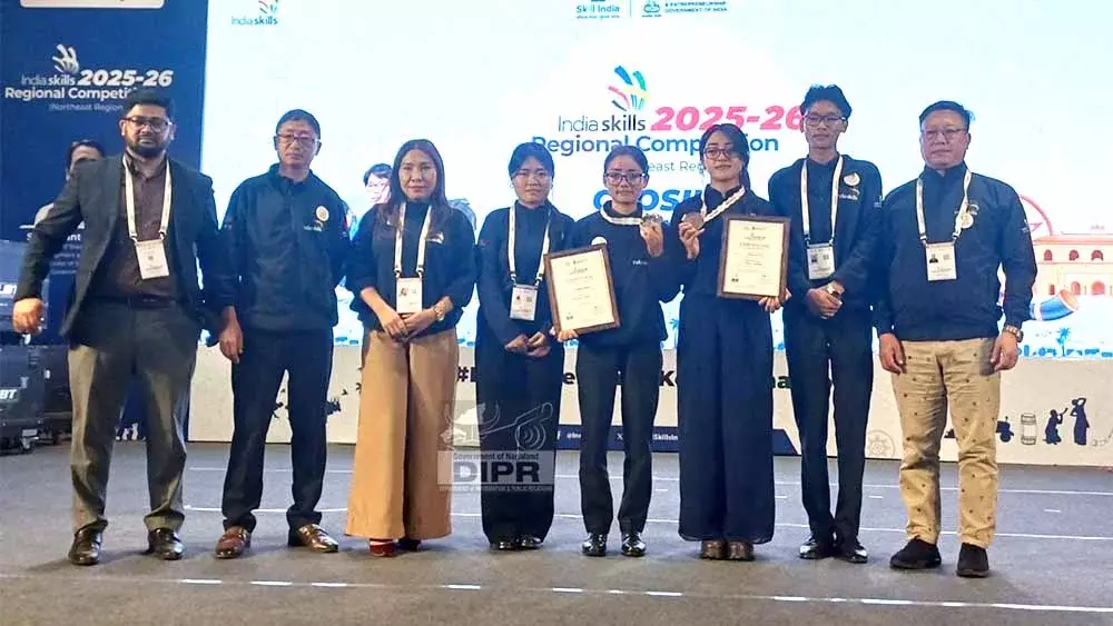 Nagaland के युवाओं ने इंडियास्किल्स रीजनल मीट में शानदार प्रदर्शन किया Nagaland के युवाओं ने इंडियास्किल्स रीजनल मीट में शानदार प्रदर्शन किया