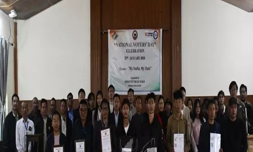 Nagaland: जीपीके के वोखा में राष्ट्रीय मतदाता दिवस मनाया गया Nagaland: जीपीके के वोखा में राष्ट्रीय मतदाता दिवस मनाया गया