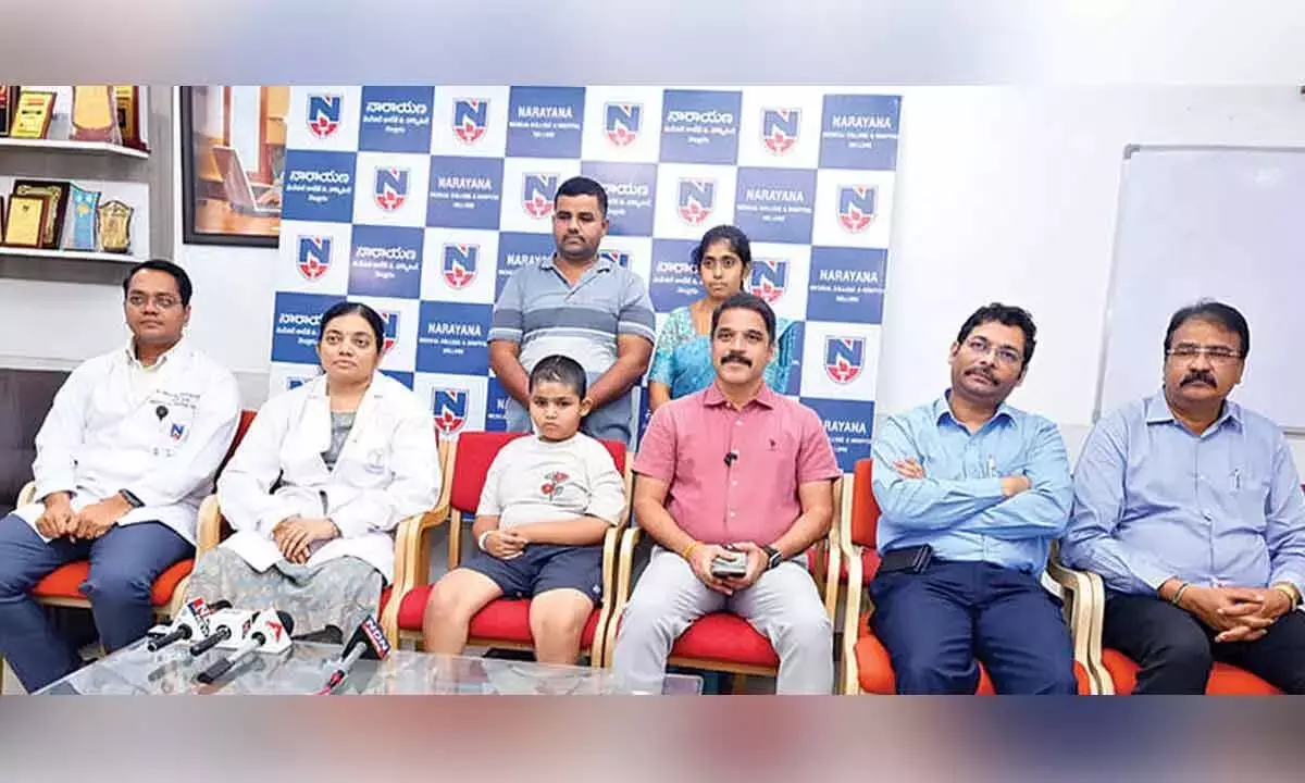 Nellore नारायणा अस्पताल में दुर्लभ ब्रेन सर्जरी सफलतापूर्वक की गई Nellore नारायणा अस्पताल में दुर्लभ ब्रेन सर्जरी सफलतापूर्वक की गई