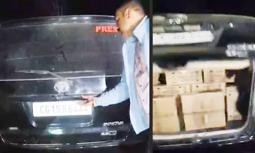 ब्लैक इनोवा में PRESS लिखाकर शराब सप्लाई, अंबिकापुर में पकड़ा गया