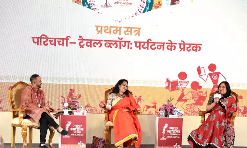 रायपुर साहित्य उत्सव 2026 : ट्रैवल ब्लॉग पर्यटन के प्रेरक विषय पर लाल जगदलपुरी मंडप में परिचर्चा आयोजित