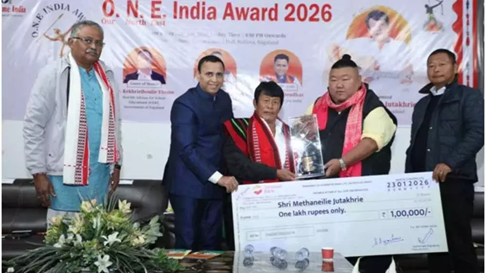 Nagaland : मेथेनिलि को O.N.E. इंडिया अवार्ड 2026 से सम्मानित किया गया