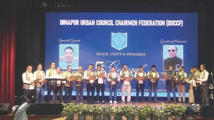 Nagaland: DUCCF कॉन्फ्रेंस में एकता और शहरी ज़िम्मेदारी पर ज़ोर दिया गया Nagaland: DUCCF कॉन्फ्रेंस में एकता और शहरी ज़िम्मेदारी पर ज़ोर दिया गया