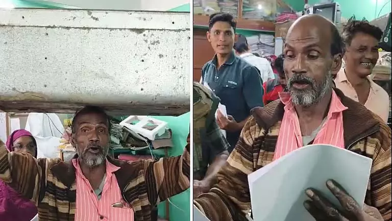 Nandigram निवासी सुनवाई में दस्तावेजों से भरा ट्रंक लेकर पहुंचा Nandigram निवासी सुनवाई में दस्तावेजों से भरा ट्रंक लेकर पहुंचा