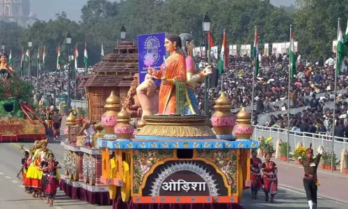 New Delhi में 77वें गणतंत्र दिवस समारोह में ओडिशा की झांकी New Delhi में 77वें गणतंत्र दिवस समारोह में ओडिशा की झांकी