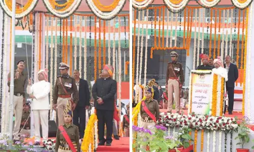 Indore : 77वें गणतंत्र दिवस पर उपमुख्यमंत्री ने नेहरू स्टेडियम में राष्ट्रीय ध्वज फहराया Indore : 77वें गणतंत्र दिवस पर उपमुख्यमंत्री ने नेहरू स्टेडियम में राष्ट्रीय ध्वज फहराया