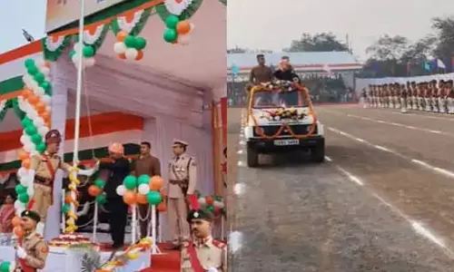 रायगढ़ में कृषि मंत्री रामविचार नेताम ने किया ध्वजारोहण
