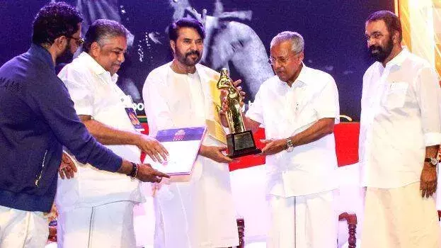 kerala : पद्म भूषण, ममूटी; तिरुवनंतपुरम निशागांधी में मेगास्टार नाइट