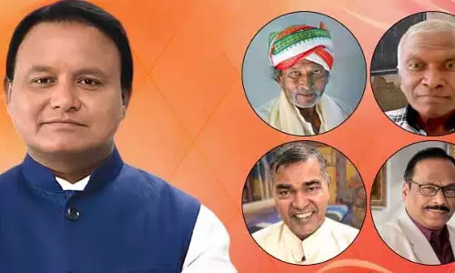 CM Majhi ने ओडिशा के चार पद्म पुरस्कार विजेताओं को बधाई दी CM Majhi ने ओडिशा के चार पद्म पुरस्कार विजेताओं को बधाई दी
