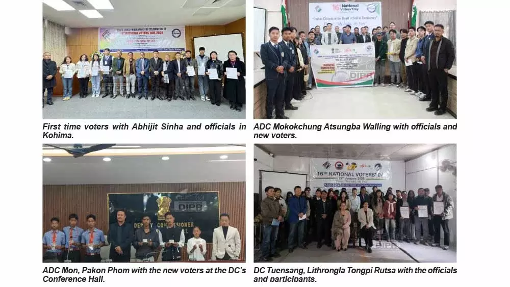 Nagaland में 16वां राष्ट्रीय मतदाता दिवस मनाया गया Nagaland में 16वां राष्ट्रीय मतदाता दिवस मनाया गया