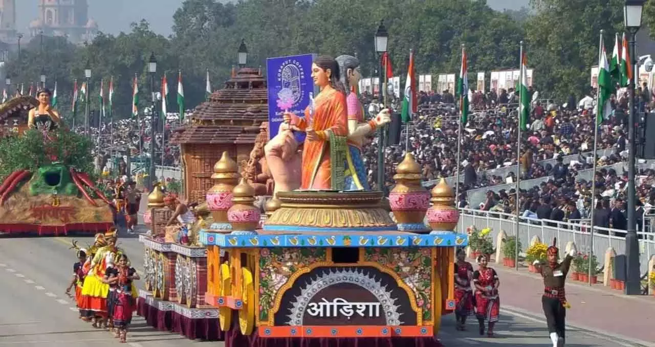 New Delhi में 77वें गणतंत्र दिवस समारोह में ओडिशा की झांकी New Delhi में 77वें गणतंत्र दिवस समारोह में ओडिशा की झांकी