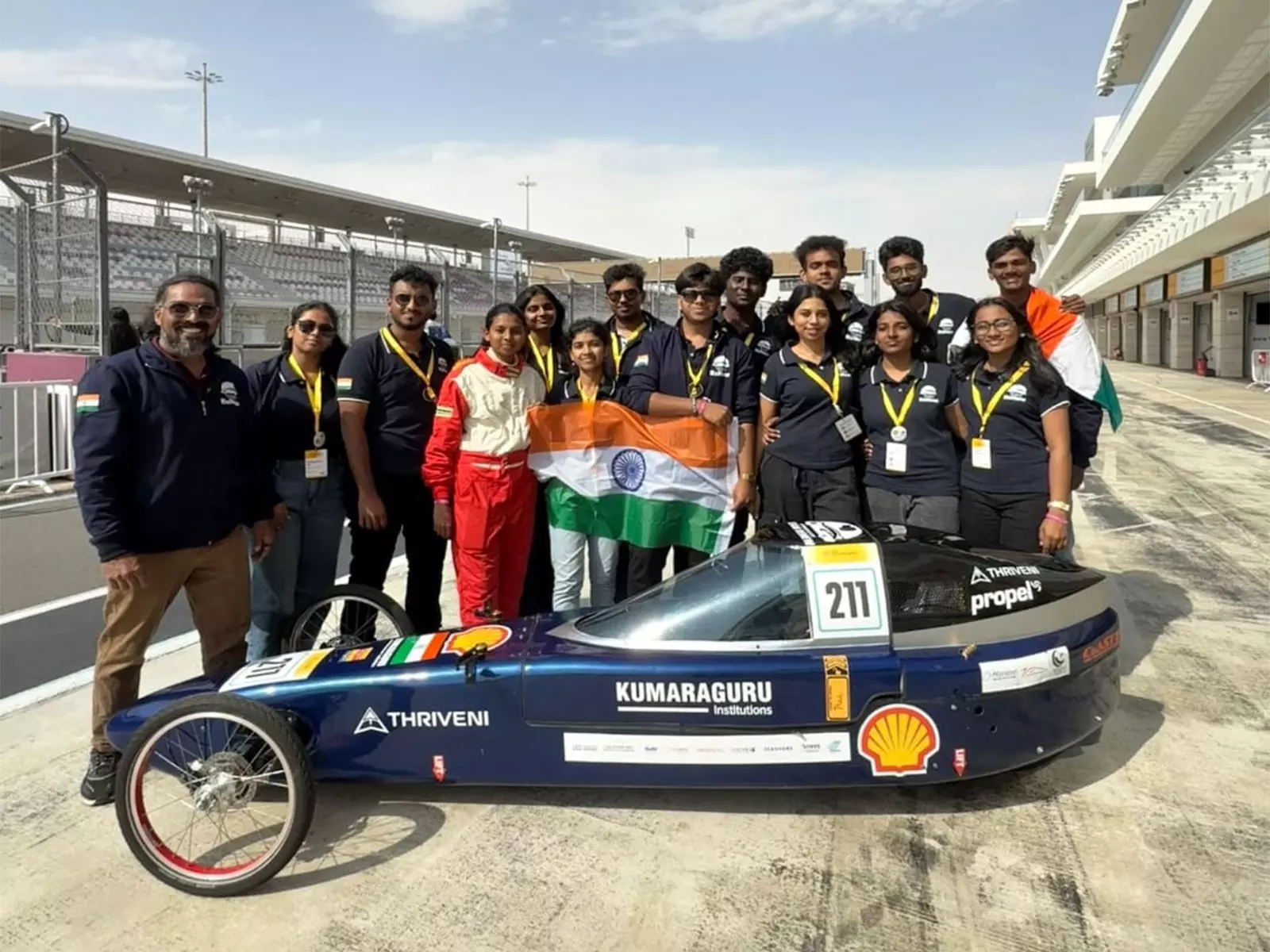 कुमारगुरु इंस्टीट्यूशंस ने Qatar में आयोजित शेल इको-मैराथन 2026 में ऐतिहासिक पोडियम स्थान हासिल किया कुमारगुरु इंस्टीट्यूशंस ने Qatar में आयोजित शेल इको-मैराथन 2026 में ऐतिहासिक पोडियम स्थान हासिल किया