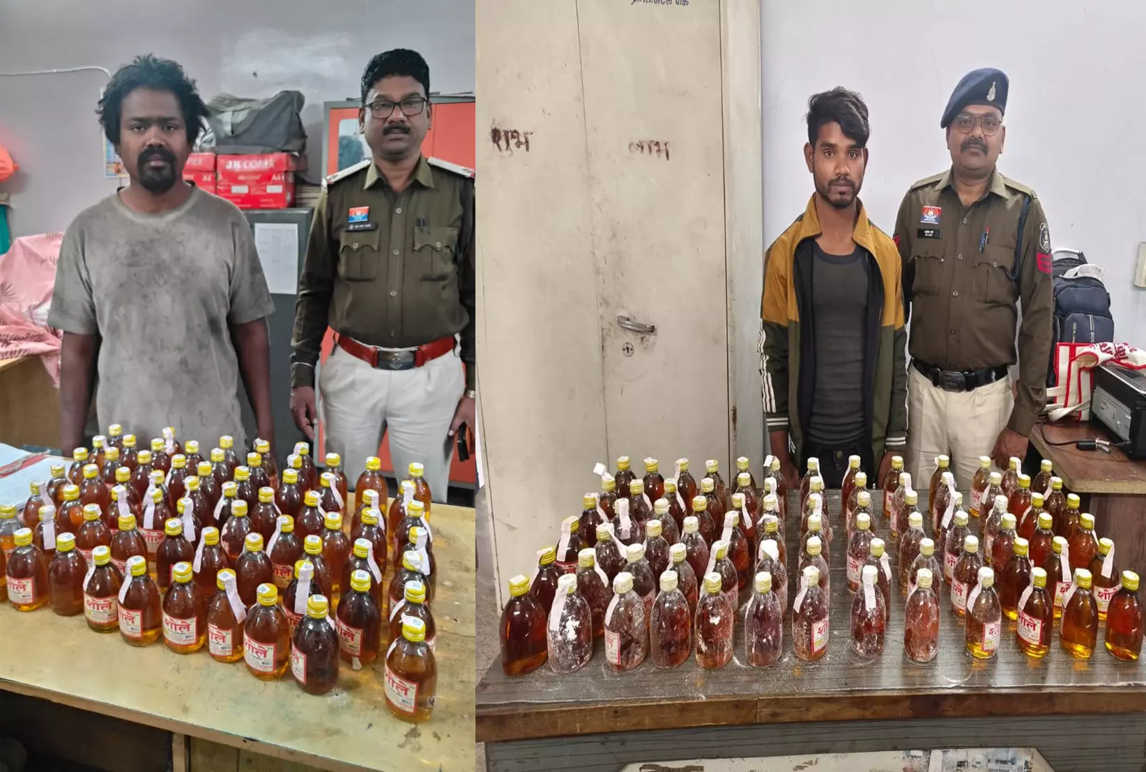 अवैध शराब बेचते दो आरोपियों को पुलिस ने किया गिरफ्तार अवैध शराब बेचते दो आरोपियों को पुलिस ने किया गिरफ्तार