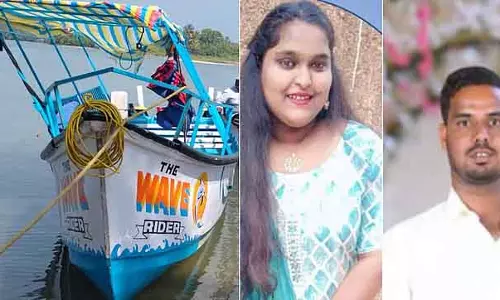 Malpe : समुद्र में नाव पलटने से दो पर्यटकों की मौत Malpe : समुद्र में नाव पलटने से दो पर्यटकों की मौत