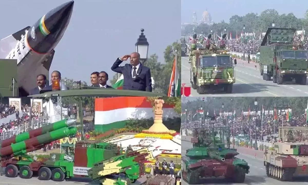 Telangana: भारत ने कर्तव्य पथ पर सैन्य शक्ति का प्रदर्शन किया Telangana: भारत ने कर्तव्य पथ पर सैन्य शक्ति का प्रदर्शन किया