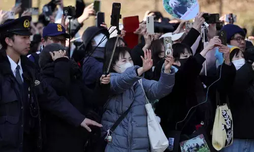Japan ने आखिरी विशाल पांडा को विदाई दी, दोनों जोड़े चीन के लिए रवाना हुए Japan ने आखिरी विशाल पांडा को विदाई दी, दोनों जोड़े चीन के लिए रवाना हुए
