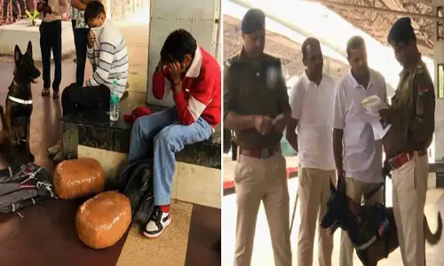 Bhubaneswar रेलवे स्टेशन पर स्निफर डॉग के अलर्ट पर दो गांजा तस्कर गिरफ्तार