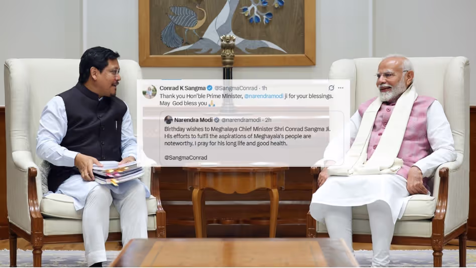 Meghalaya : पीएम मोदी का मेघालय के सीएम को जन्मदिन का संदेश Meghalaya : पीएम मोदी का मेघालय के सीएम को जन्मदिन का संदेश