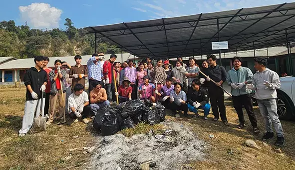 RGUSU के पूर्व छात्रों ने स्वच्छता अभियान चलाया