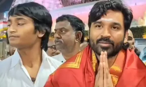 Dhanush ने अपने बेटों के साथ तिरुपति में पूजा-अर्चना की
