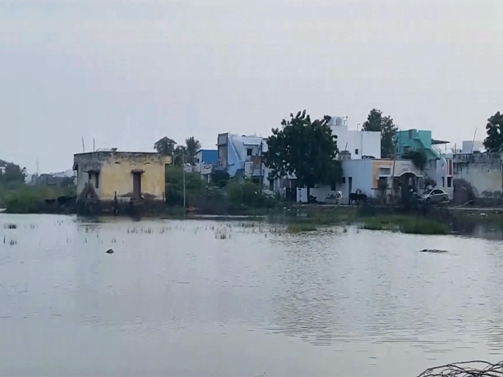 Thoothukudi में रुके हुए बारिश के पानी के कारण नमक उत्पादन ठप Thoothukudi में रुके हुए बारिश के पानी के कारण नमक उत्पादन ठप