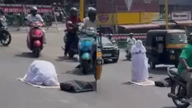 Palakkad में सड़क के बीच में नमाज़ पढ़ी; महिला को हिरासत में लिया गया