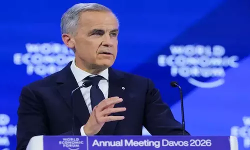 Mark Carney के वायरल दावोस भाषण के बाद उनकी पार्टी की लोकप्रियता में उछाल आया Mark Carney के वायरल दावोस भाषण के बाद उनकी पार्टी की लोकप्रियता में उछाल आया
