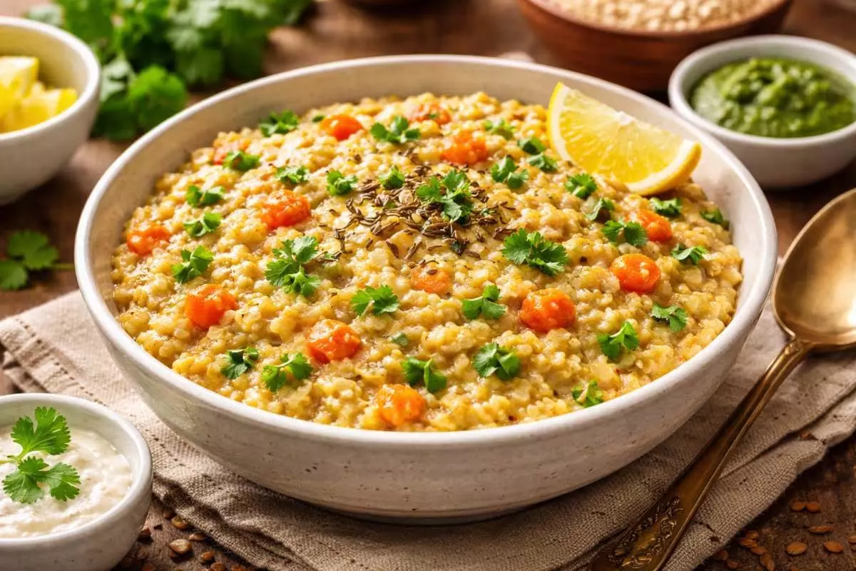 Matar Masala Oats : 15 मिनट में तैयार होने वाला सबसे हेल्दी और टेस्टी ब्रेकफास्ट Matar Masala Oats : 15 मिनट में तैयार होने वाला सबसे हेल्दी और टेस्टी ब्रेकफास्ट