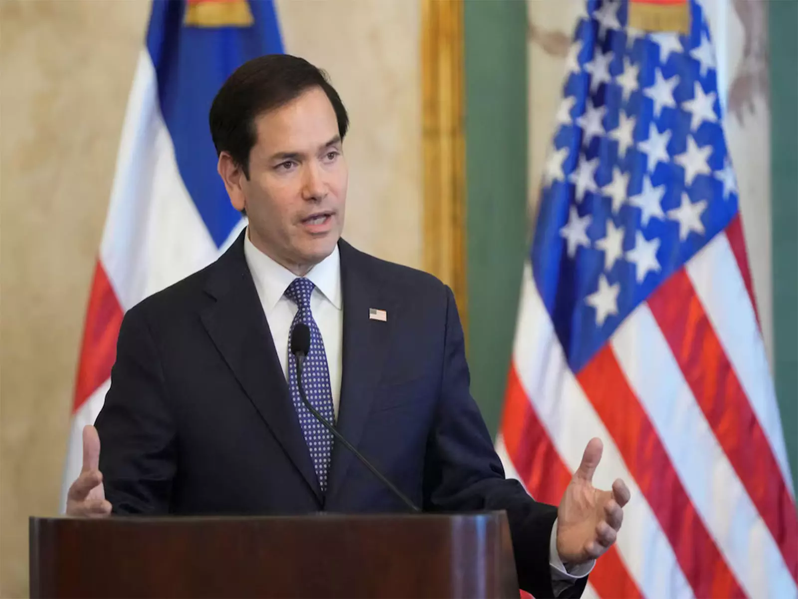 Rubio ने ट्रंप के दावोस भाषण पर लीविट के बयान का खंडन किया Rubio ने ट्रंप के दावोस भाषण पर लीविट के बयान का खंडन किया