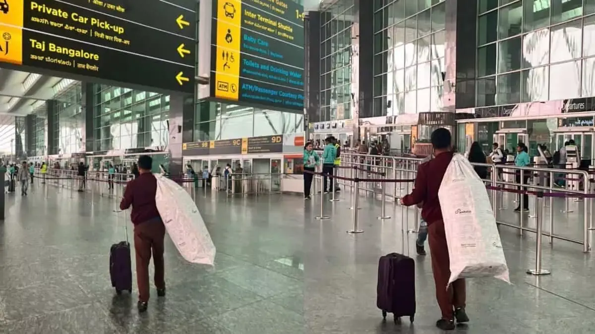 बेंगलुरु एयरपोर्ट पर “दो छोटे बम” होने का दावा करने वाला 52 वर्षीय व्यक्ति हिरासत में बेंगलुरु एयरपोर्ट पर “दो छोटे बम” होने का दावा करने वाला 52 वर्षीय व्यक्ति हिरासत में