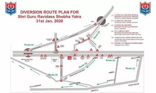 Phagwara में गुरु रविदास की शोभा यात्रा के लिए ट्रैफिक डायवर्जन योजना की घोषणा की गई