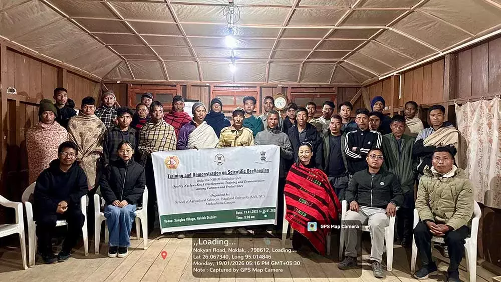 पूर्वी Nagaland जिलों में वैज्ञानिक मधुमक्खी पालन प्रशिक्षण आयोजित किया