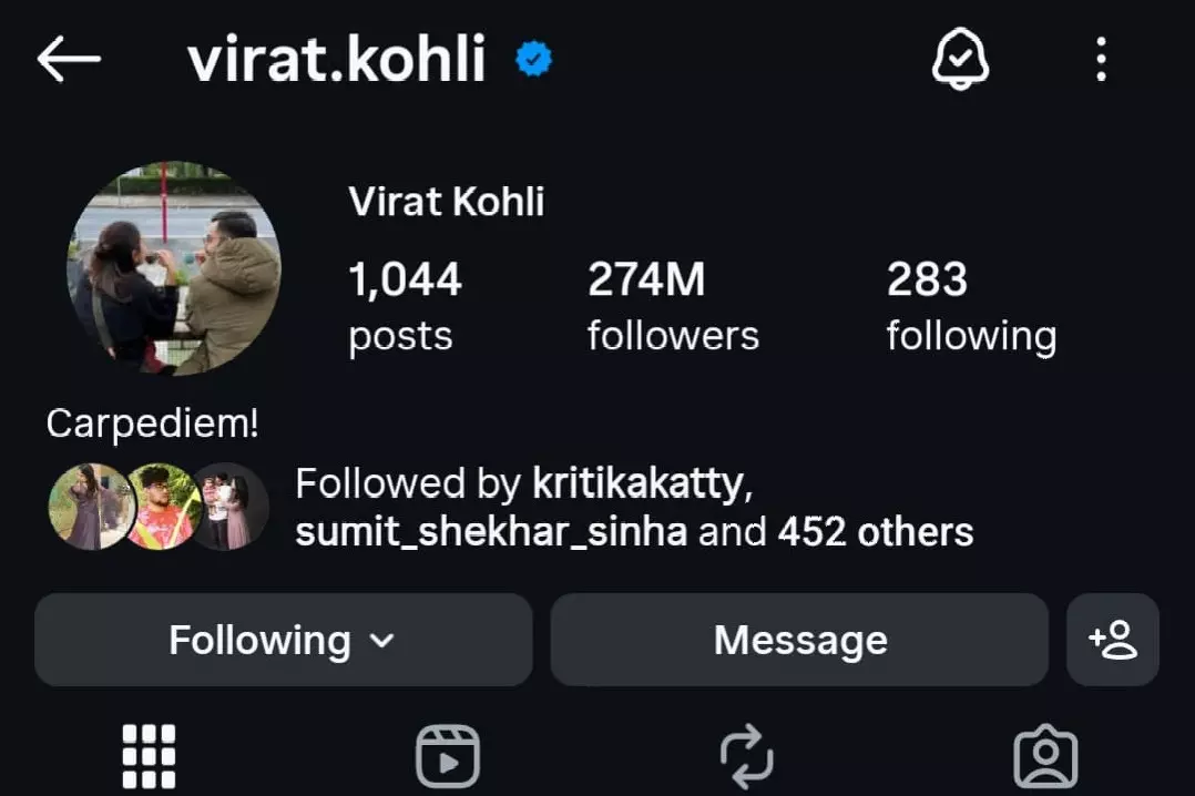 Virat Kohli का इंस्टाग्राम अकाउंट कुछ समय के लिए गायब होने के बाद फिर से शुरू Virat Kohli का इंस्टाग्राम अकाउंट कुछ समय के लिए गायब होने के बाद फिर से शुरू