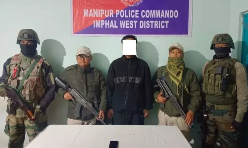 Manipur: इंफाल वेस्ट से KCP (अपुनबा) का सदस्य गिरफ्तार, दस्तावेज़ और डिवाइस जब्त Manipur: इंफाल वेस्ट से KCP (अपुनबा) का सदस्य गिरफ्तार, दस्तावेज़ और डिवाइस जब्त