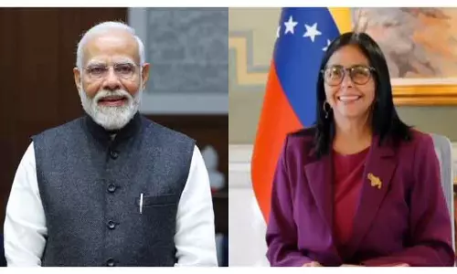 Venezuela की कार्यवाहक राष्ट्रपति डेल्सी रोड्रिगेज ने PM मोदी से फोन पर की बात Venezuela की कार्यवाहक राष्ट्रपति डेल्सी रोड्रिगेज ने PM मोदी से फोन पर की बात