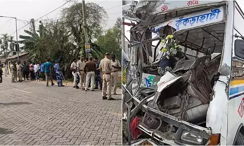 चलती bus का स्टीयरिंग फेल होने से हादसा, बाइक को ज़ोर से टक्कर मारी, 3 लोगों की मौत