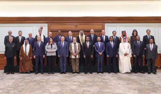 India-Arab संबंधों को नई मजबूती, PM मोदी ने अरब विदेश मंत्रियों से की मुलाकात India-Arab संबंधों को नई मजबूती, PM मोदी ने अरब विदेश मंत्रियों से की मुलाकात