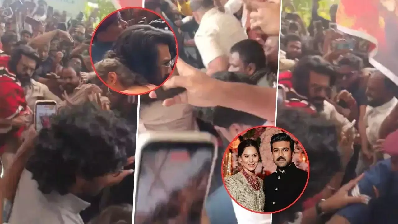 अस्पताल जाते समय राम चरण पर फैंस का हंगामा, क्लिन कारा और उपासना के साथ थे—वीडियो अस्पताल जाते समय राम चरण पर फैंस का हंगामा, क्लिन कारा और उपासना के साथ थे—वीडियो