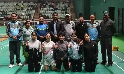 राज्य की अंडर-19 बैडमिंटन गर्ल्स National School Games के क्वार्टर फाइनल में पहुंचीं
