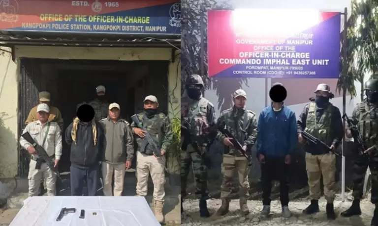 Manipur में सुरक्षा बलों की बड़ी कार्रवाई, कुकी रिवोल्यूशनरी आर्मी का नेता गिरफ्तार Manipur में सुरक्षा बलों की बड़ी कार्रवाई, कुकी रिवोल्यूशनरी आर्मी का नेता गिरफ्तार