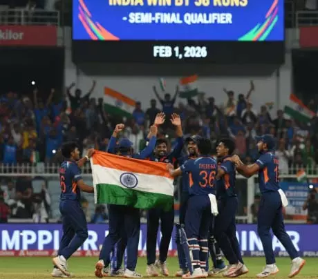 अंडर-19 वर्ल्ड कप 2026: भारत ने पाकिस्तान को 58 रनों से हराकर सेमीफाइनल में किया प्रवेश अंडर-19 वर्ल्ड कप 2026: भारत ने पाकिस्तान को 58 रनों से हराकर सेमीफाइनल में किया प्रवेश