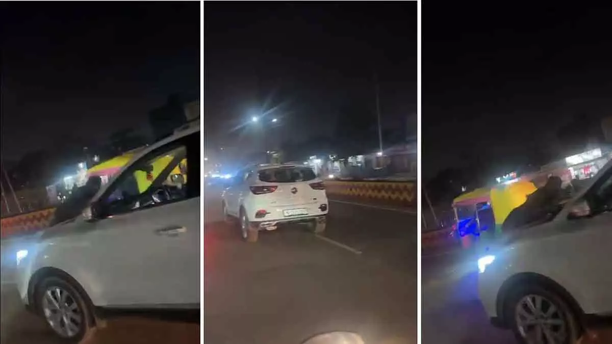 MP : ग्वालियर में टक्कर के बाद रिटायर्ड आर्मी ऑफिसर को कार के बोनट पर 500 मीटर तक घसीटा गया MP : ग्वालियर में टक्कर के बाद रिटायर्ड आर्मी ऑफिसर को कार के बोनट पर 500 मीटर तक घसीटा गया