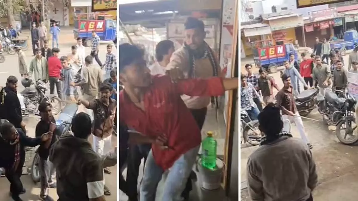 भारत बंद के दौरान दुकान बंद करने से मना करने पर UGC प्रदर्शनकारियों ने दुकानदार को पीटा भारत बंद के दौरान दुकान बंद करने से मना करने पर UGC प्रदर्शनकारियों ने दुकानदार को पीटा