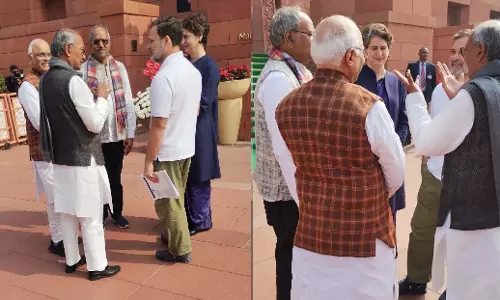 RSS नेता से राहुल गांधी की बातचीत, बृजमोहन अग्रवाल संग भी चर्चा, वीडियो वायरल