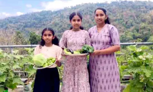 Kerala : शिक्षक ने छत पर खेती में एक मिसाल कायम की Kerala : शिक्षक ने छत पर खेती में एक मिसाल कायम की