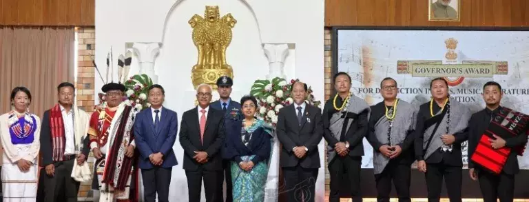 Nagaland: राज्यपाल ने कला, संगीत और साहित्य के लिए गवर्नर अवॉर्ड 2025 प्रदान किया Nagaland: राज्यपाल ने कला, संगीत और साहित्य के लिए गवर्नर अवॉर्ड 2025 प्रदान किया